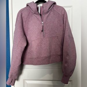 Lululemon Scuba Oversized 1/2 Half Zip Hoodie hooded sweatshirt heathered purple